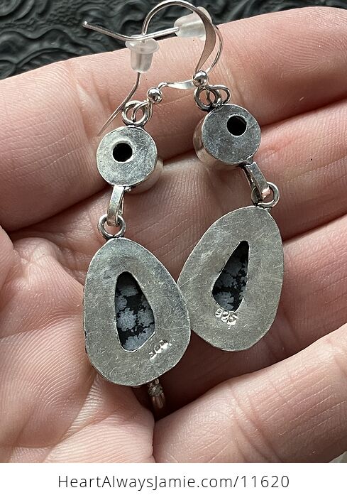Snowflake Obsidian Stone Jewelry Crystal Earrings - #NPY8t6CMmkw-6