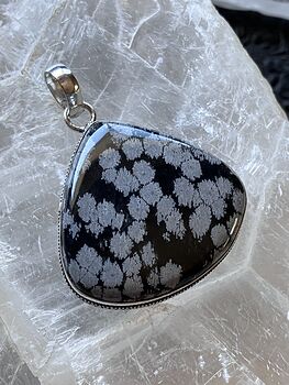 Snowflake Obsidian Stone Jewelry Crystal Pendant #iPoAGC9qjkg