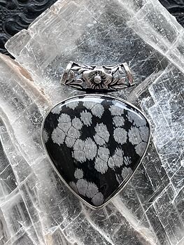 Snowflake Obsidian Stone Jewelry Crystal Pendant #sIULmYTBtZE