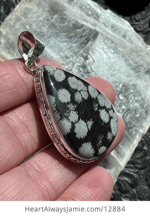 Snowflake Obsidian Stone Jewelry Crystal Pendant - #I0hdo1WRSyk-4