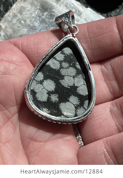 Snowflake Obsidian Stone Jewelry Crystal Pendant - #I0hdo1WRSyk-6