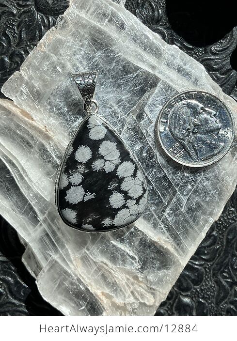 Snowflake Obsidian Stone Jewelry Crystal Pendant - #I0hdo1WRSyk-2