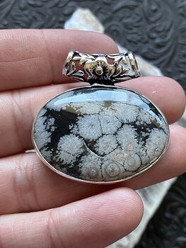 Snowflake Obsidian Stone Jewelry Crystal Pendant Discounted #jWp2OCjt0a8