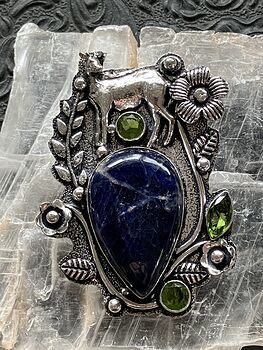 Sodalite Deer Crystal Stone Jewelry Pendant #gAw8IqkfHH4