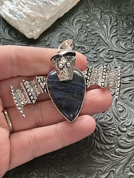 Sodalite Metal Dragon Crystal Stone Jewelry Pendant #hmUqzS05CsA