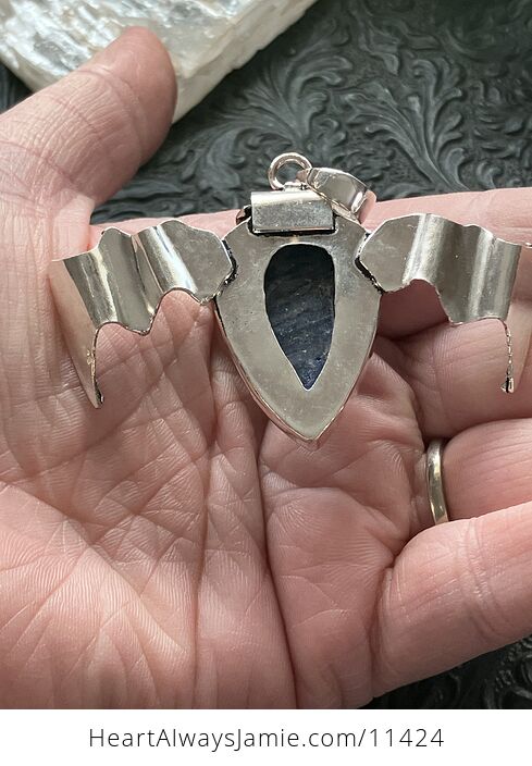 Sodalite Metal Dragon Crystal Stone Jewelry Pendant - #hmUqzS05CsA-5