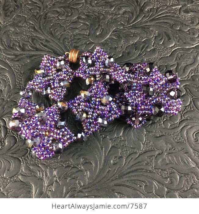 Sold Stunning Purple Beaded Bracelet - #gmfqP2d1R1c-3