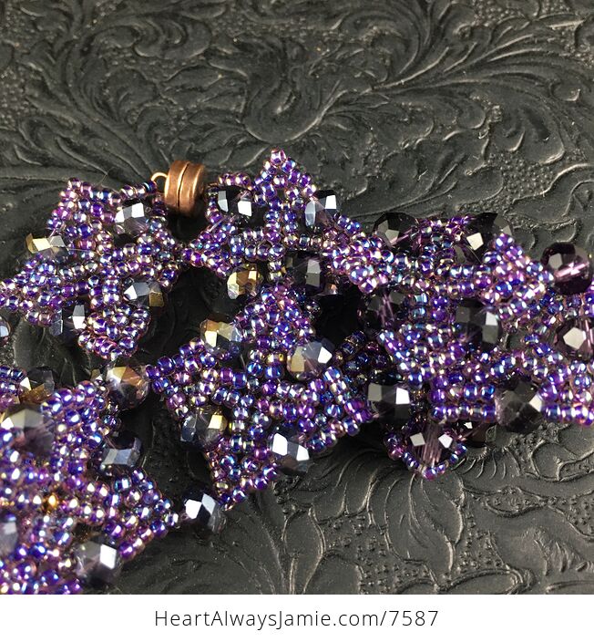 Sold Stunning Purple Beaded Bracelet - #gmfqP2d1R1c-4
