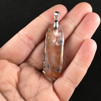 South Red Agate Stone Jewelry Pendant #4FSfQNlO9A8