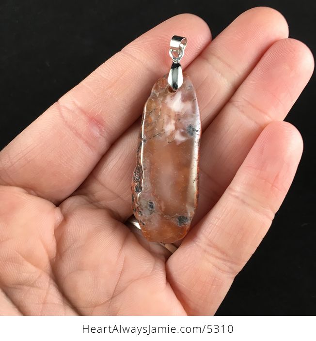 South Red Agate Stone Jewelry Pendant - #4FSfQNlO9A8-1