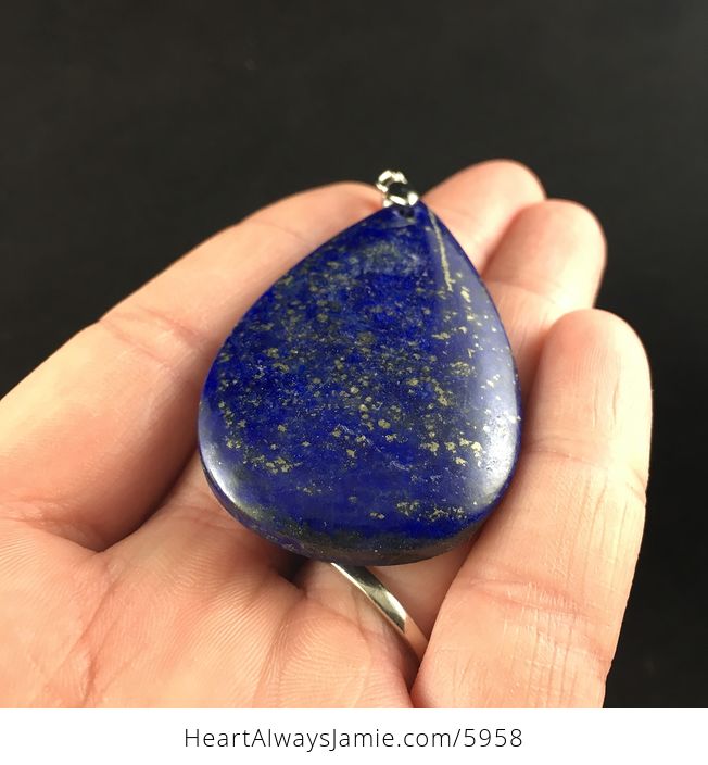 Sparkly Lapis Lazuli Stone Jewelry Pendant - #auYgFS2DGks-2