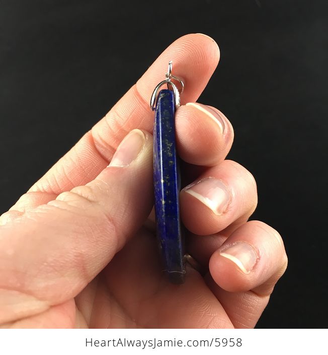 Sparkly Lapis Lazuli Stone Jewelry Pendant - #auYgFS2DGks-5