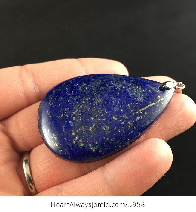 Sparkly Lapis Lazuli Stone Jewelry Pendant - #auYgFS2DGks-3