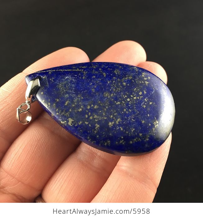 Sparkly Lapis Lazuli Stone Jewelry Pendant - #auYgFS2DGks-4