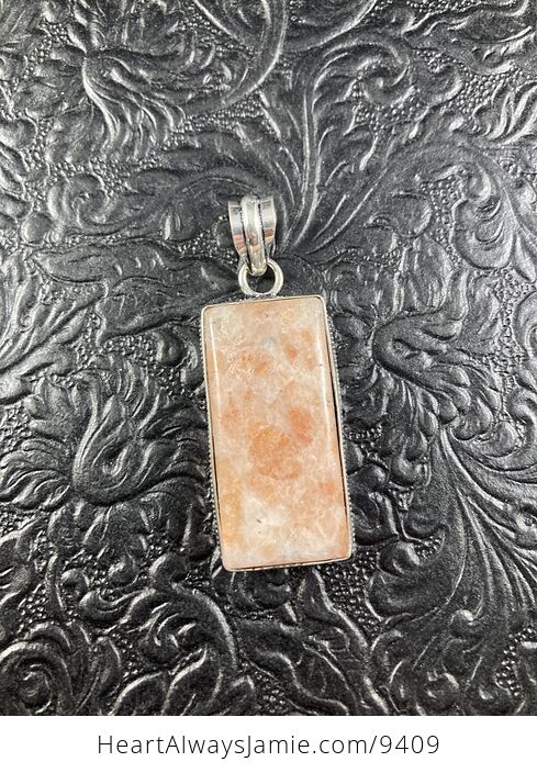 Sparkly Orange Sunstone Crystal Jewelry Stone Pendant - #ANcFCjaMfVI-3