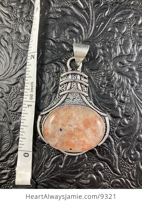 Sparkly Orange Sunstone Crystal Jewelry Stone Pendant - #TSktjcYTBF8-2