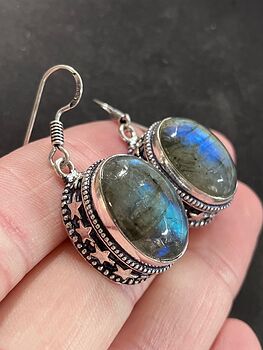 Starry Labradorite Stone Crystal Jewelry Earrings #Ml9sNNWL0es