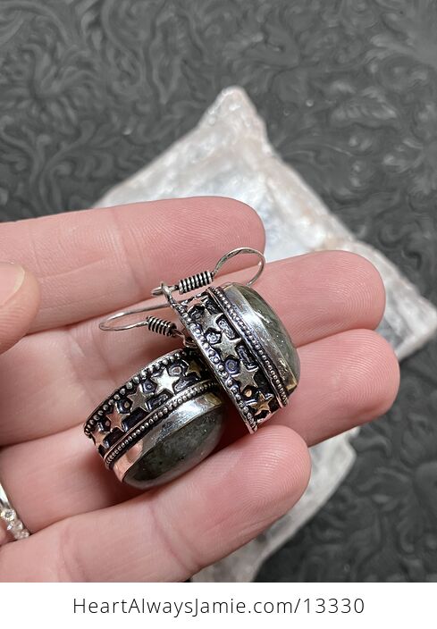 Starry Labradorite Stone Crystal Jewelry Earrings - #Ml9sNNWL0es-6