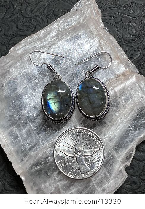 Starry Labradorite Stone Crystal Jewelry Earrings - #Ml9sNNWL0es-9