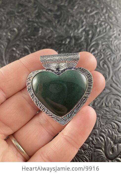 Stone Crystal Jewelry Pendant Green Aventurine Heart - #kTxv7IhGQWA-1