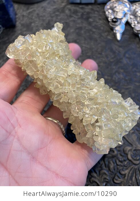 Stretchy Yellow Citrine Gemstone Crystal Jewelry Bracelet - #LpP74v5OXf8-2