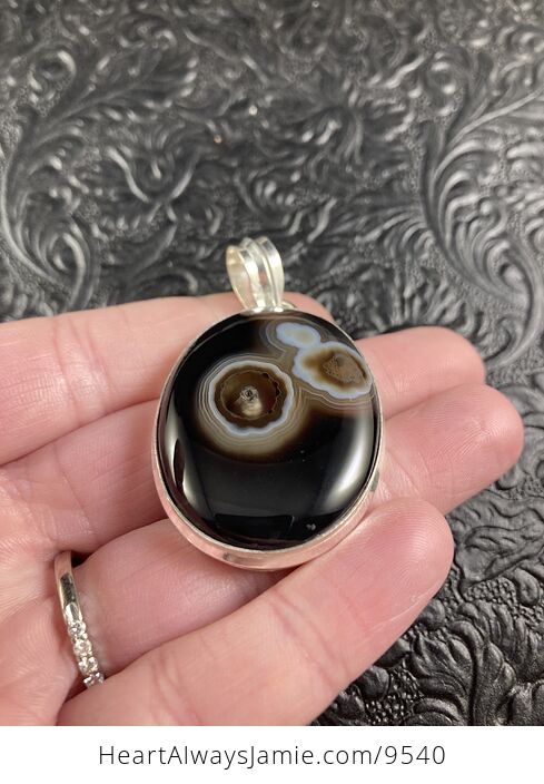Stunning Banded Onyx with Inclusion Crystal Stone Jewelry Pendant - #IA2QNEJE3fk-6
