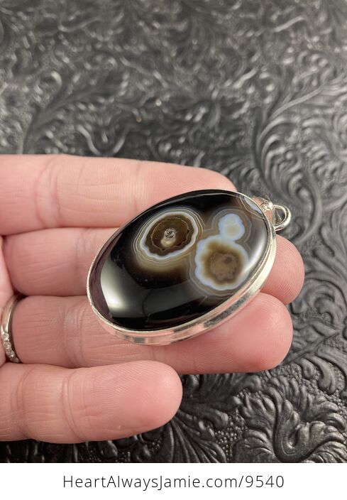 Stunning Banded Onyx with Inclusion Crystal Stone Jewelry Pendant - #IA2QNEJE3fk-5