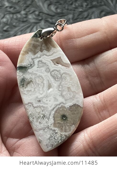 Stunning Beige and White Druzy Crazy Lace Agate Crystal Stone Jewelry Pendant - #6B1AAkoCGHI-4