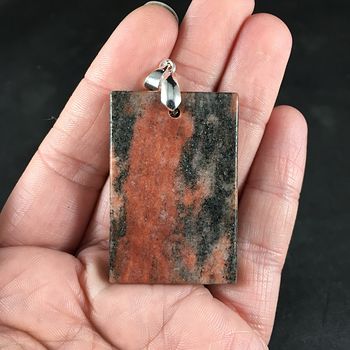 Stunning Black and Red Natural Jasper Stone Pendant #mpiTf3pwRts