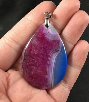 Stunning Blue and Purple Druzy Stone Pendant #91NyTzF9Rys