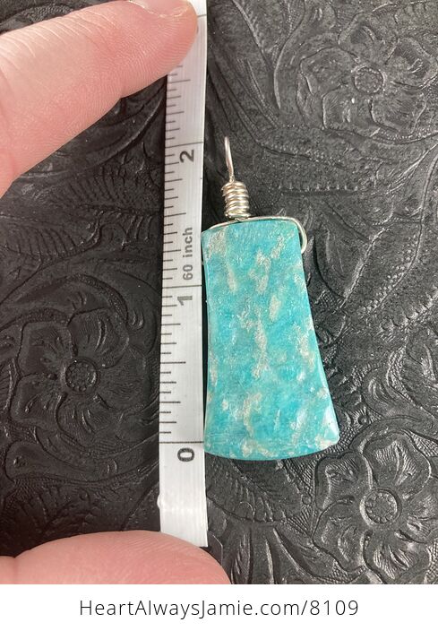 Stunning Blue Natural Amazonite Amazonstone Jewelry Stone Pendant - #EDucWsonmj0-5