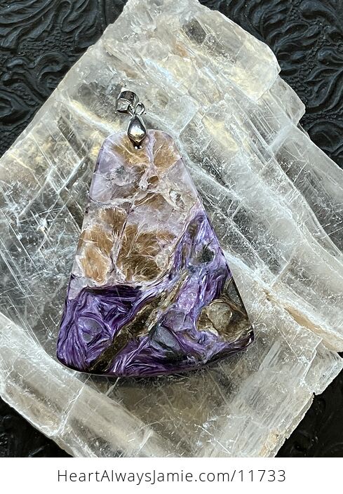 Stunning Charoite Crystal Stone Jewelry Pendant - #fagyHuM0g6g-7