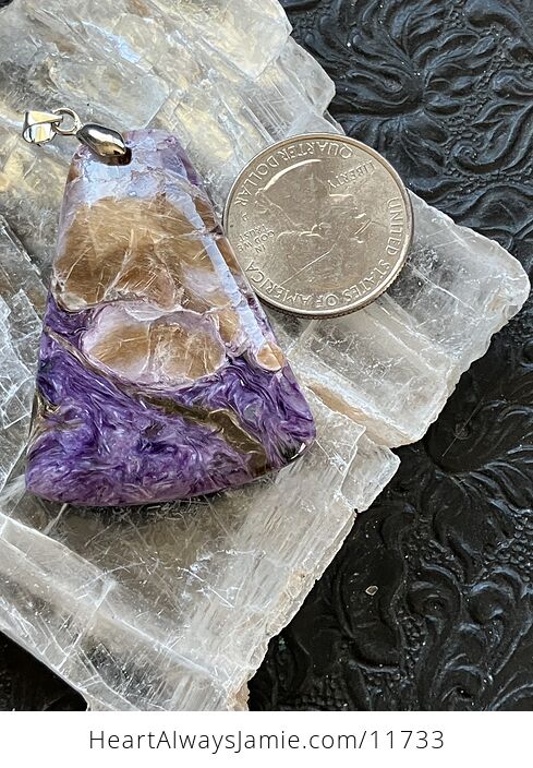 Stunning Charoite Crystal Stone Jewelry Pendant - #fagyHuM0g6g-2