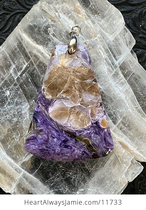 Stunning Charoite Crystal Stone Jewelry Pendant - #fagyHuM0g6g-1