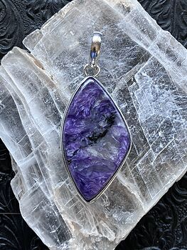 Stunning Charoite Pendant Stone Crystal Jewelry #HzyHPpE4vuY