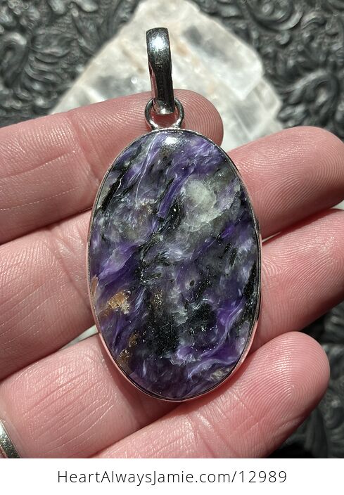 Stunning Charoite Pendant Stone Crystal Jewelry - #xnCFZCVxJio-1