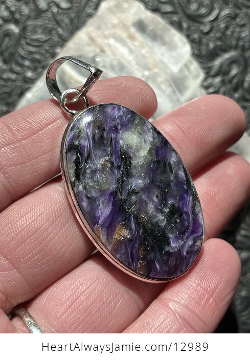 Stunning Charoite Pendant Stone Crystal Jewelry - #xnCFZCVxJio-2