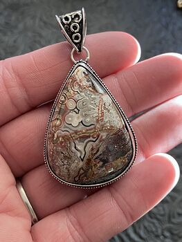 Stunning Crazy Lace Agate Stone Crystal Jewelry Pendant #pERevagm6Bs