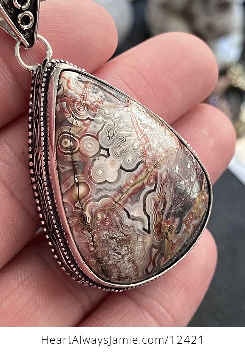 Stunning Crazy Lace Agate Stone Crystal Jewelry Pendant - #pERevagm6Bs-3