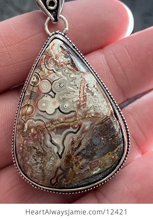 Stunning Crazy Lace Agate Stone Crystal Jewelry Pendant - #pERevagm6Bs-2