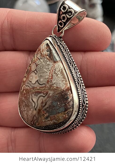 Stunning Crazy Lace Agate Stone Crystal Jewelry Pendant - #pERevagm6Bs-4