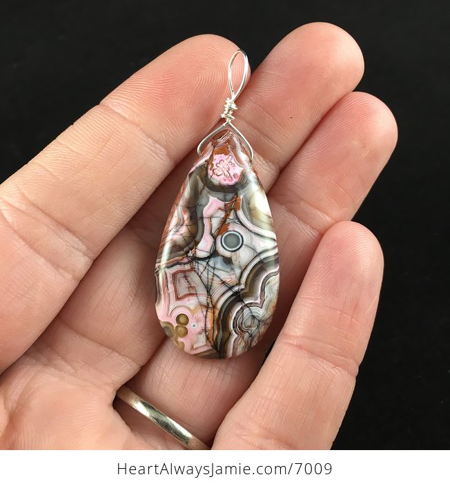 Stunning Crazy Lace Mexican Agate Stone Jewelry Pendant - #0UPzlQ6rgsI-1