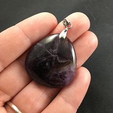 Stunning Dark Purple Natural Amethyst Stone Pendant #2oak5yOeDv4
