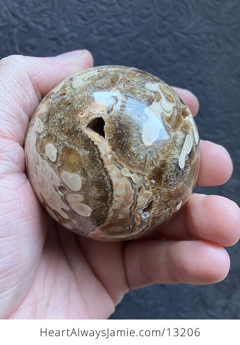 Stunning Druzy Chocolate Calcite Crystal Sphere - #a80buT4mUKE-5