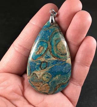 Stunning Green Blue and Tan 34island and Ocean34 Choi Finches Stone Pendant #EBeJZNApggw