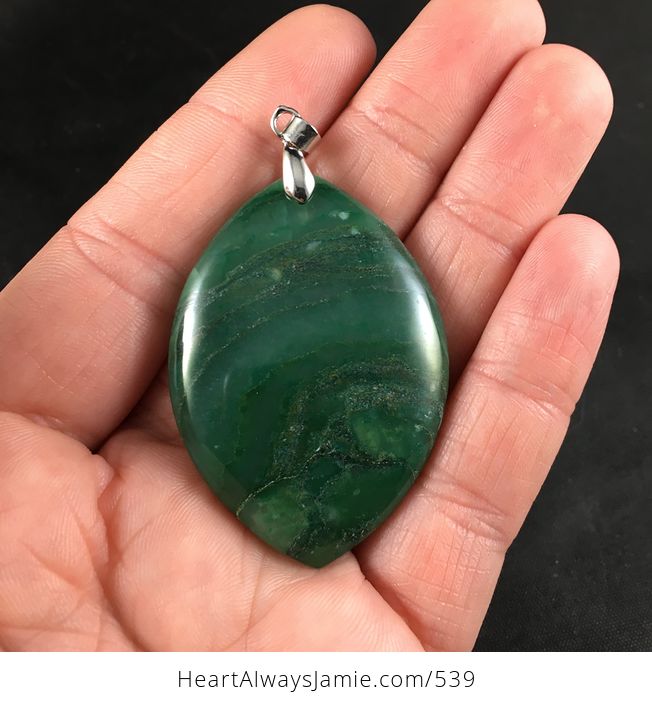 Stunning Green Natural African Transvaal Jade Stone Pendant - #ndcGuGf6ZeA-1