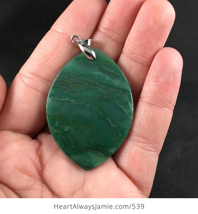 Stunning Green Natural African Transvaal Jade Stone Pendant Necklace - #ndcGuGf6ZeA-2