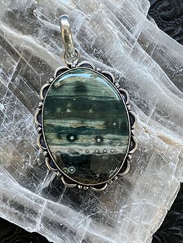 Stunning Green Ocean Jasper Crystal Stone Jewelry Pendant #Eq1qEWlvQSc