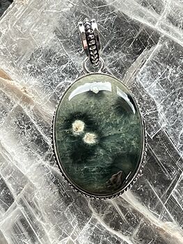 Stunning Green Ocean Jasper Crystal Stone Jewelry Pendant #zwJblRtOJyg