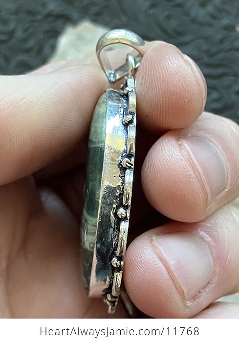 Stunning Green Ocean Jasper Crystal Stone Jewelry Pendant - #Eq1qEWlvQSc-5